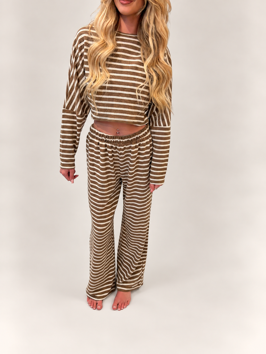 Striped Wide Leg Set