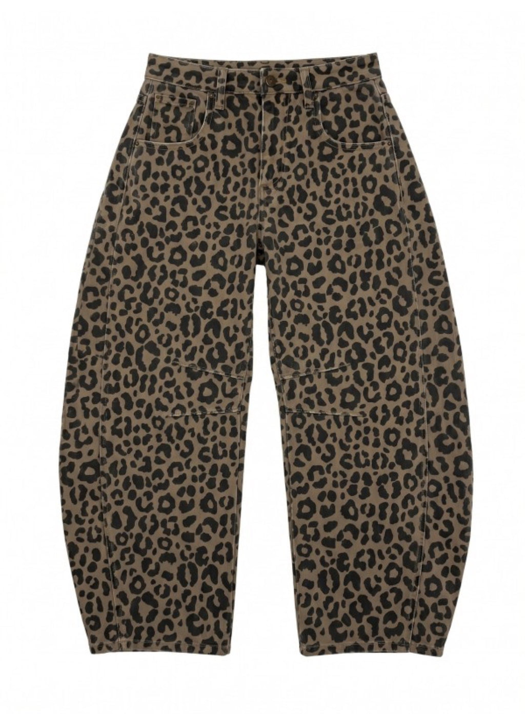 Leopard Barrel Jeans